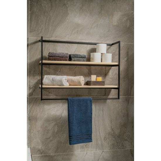 Metal Raflı Banyo Havluluk -