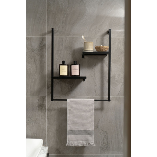 Metal Raflı Banyo Havluluk -