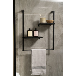 Metal Raflı Banyo Havluluk