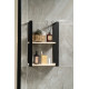 Ahşap 2 Raflı Banyo Havluluk -