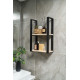 Ahşap 2 Raflı Banyo Havluluk -