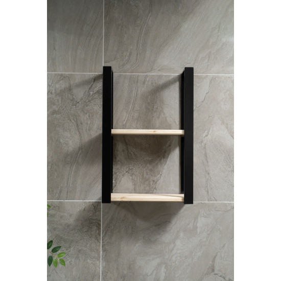 Ahşap 2 Raflı Banyo Havluluk -
