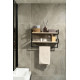 Raflı Banyo Havlu Askısı -