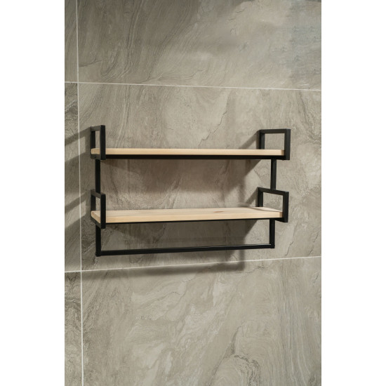 Raflı Banyo Havlu Askısı -